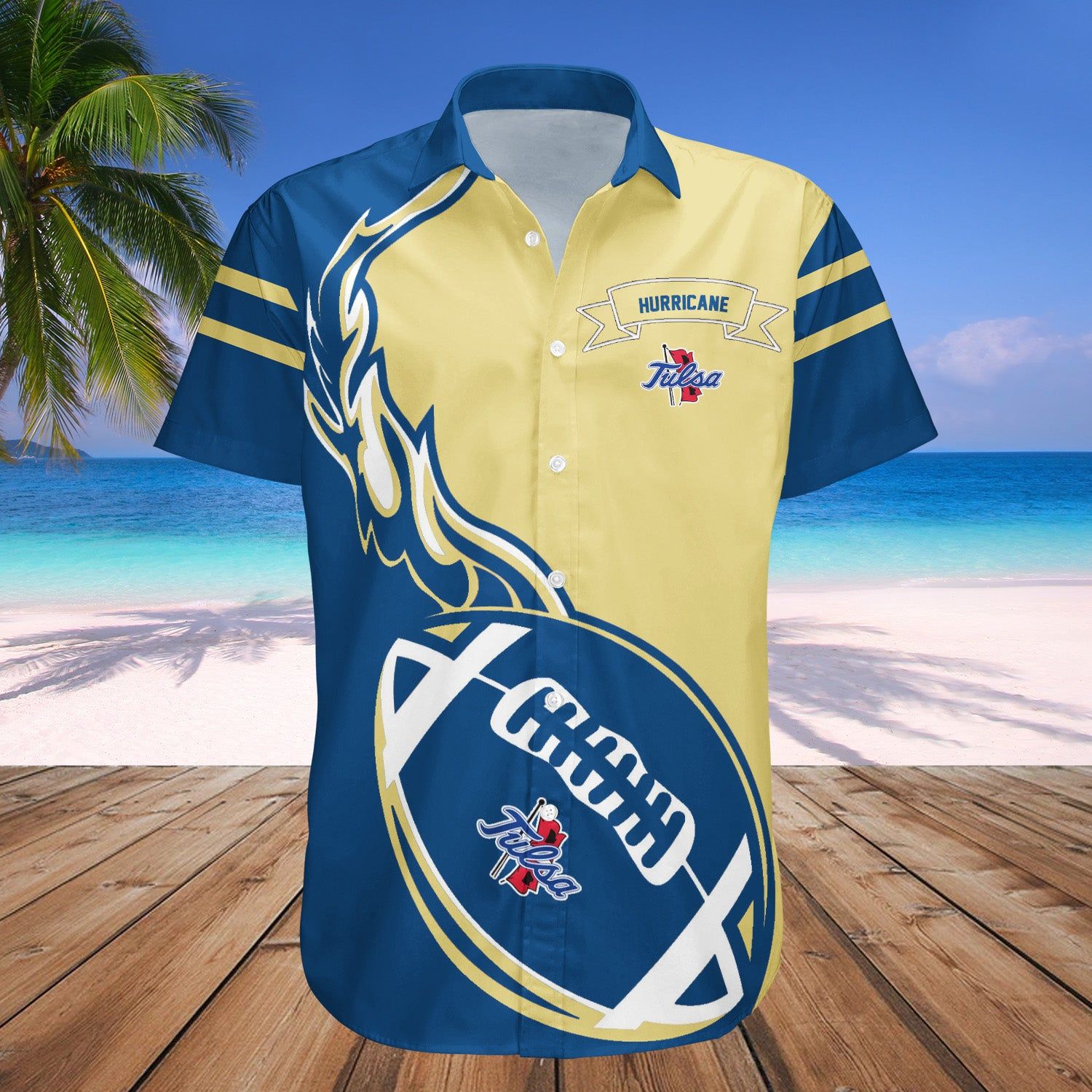 Tulsa Golden Hurricane Hawaii Shirt Flame Ball – NCAA
