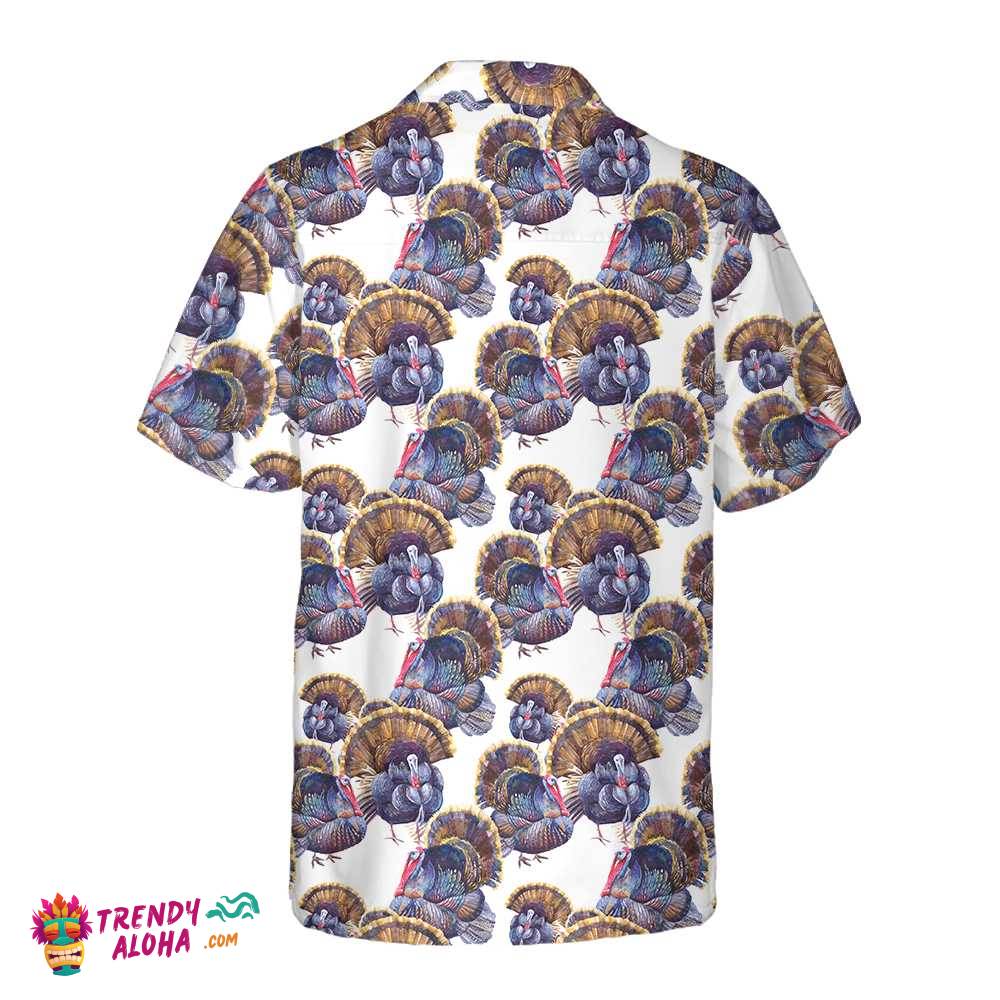 Turkey Chicken Pattern Hawaiian Shirt, Funny Gobble Shirt, Gift For Thanksgiving Day