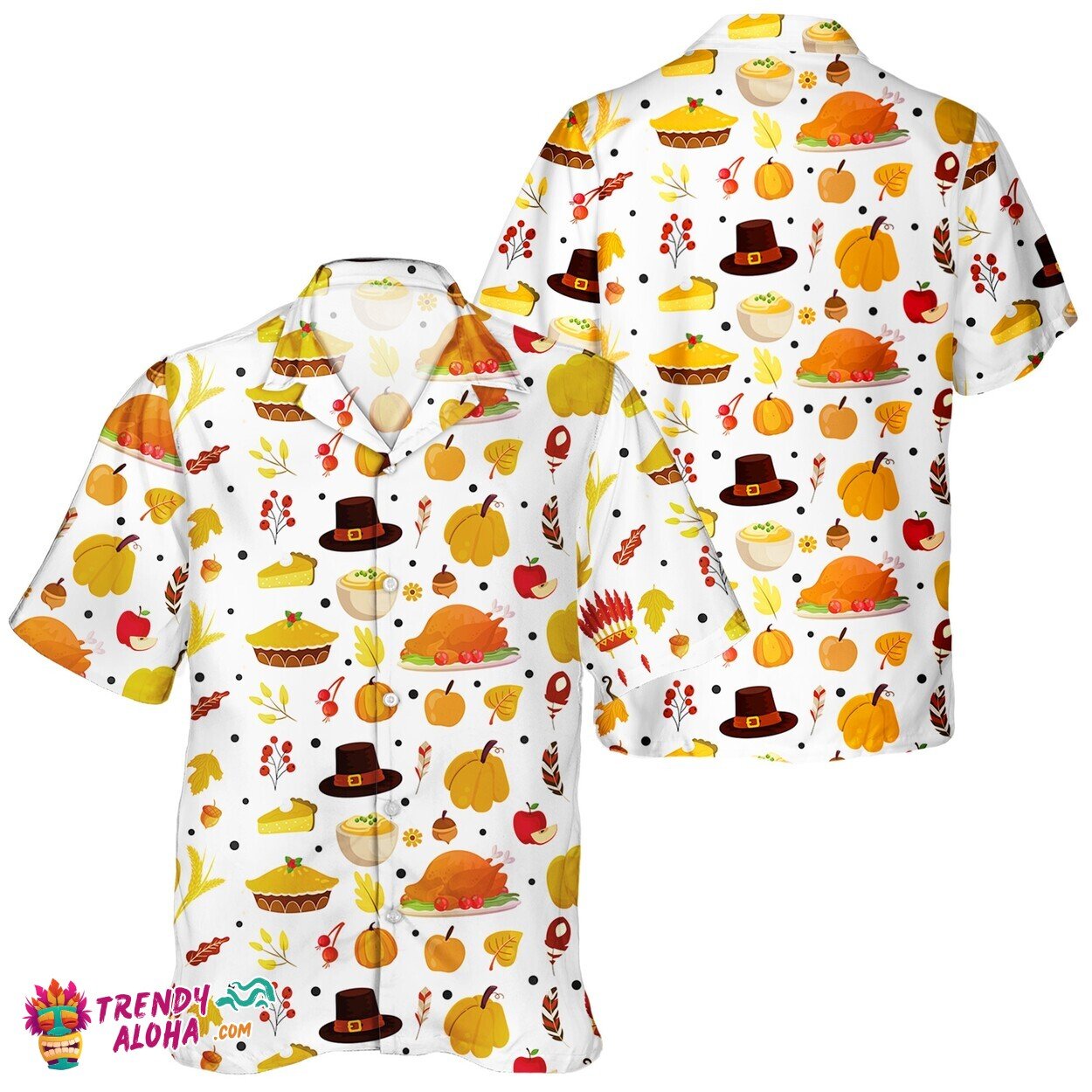Turkey Enthusiast Unisex Hawaiian Thanksgiving Shirt Autumn Design