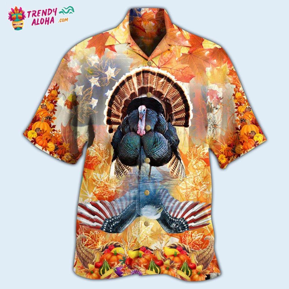 Turkey Love Autumn Love America Hawaiian Shirt – Trendy Aloha