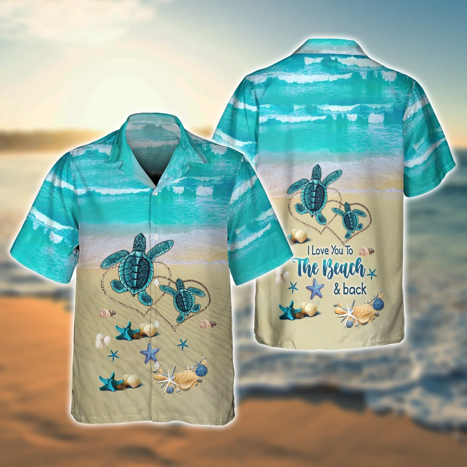 Turtle – 3D Full Print Trendy Hawaiian Shirt, Summer Turtle Beach Hawaii Shirt, Aloha Shirt