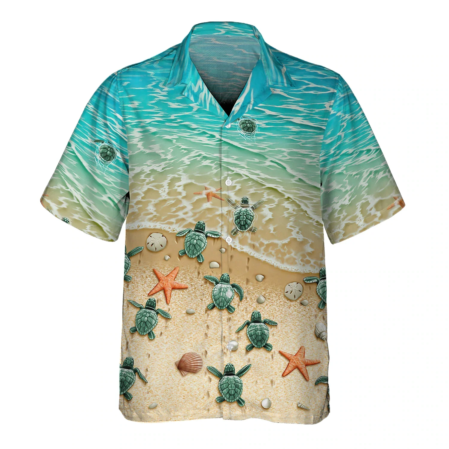 Turtle And Ocean 3D Trendy Hawaiian Shirt Men’s, Gift For Turtle Lovers