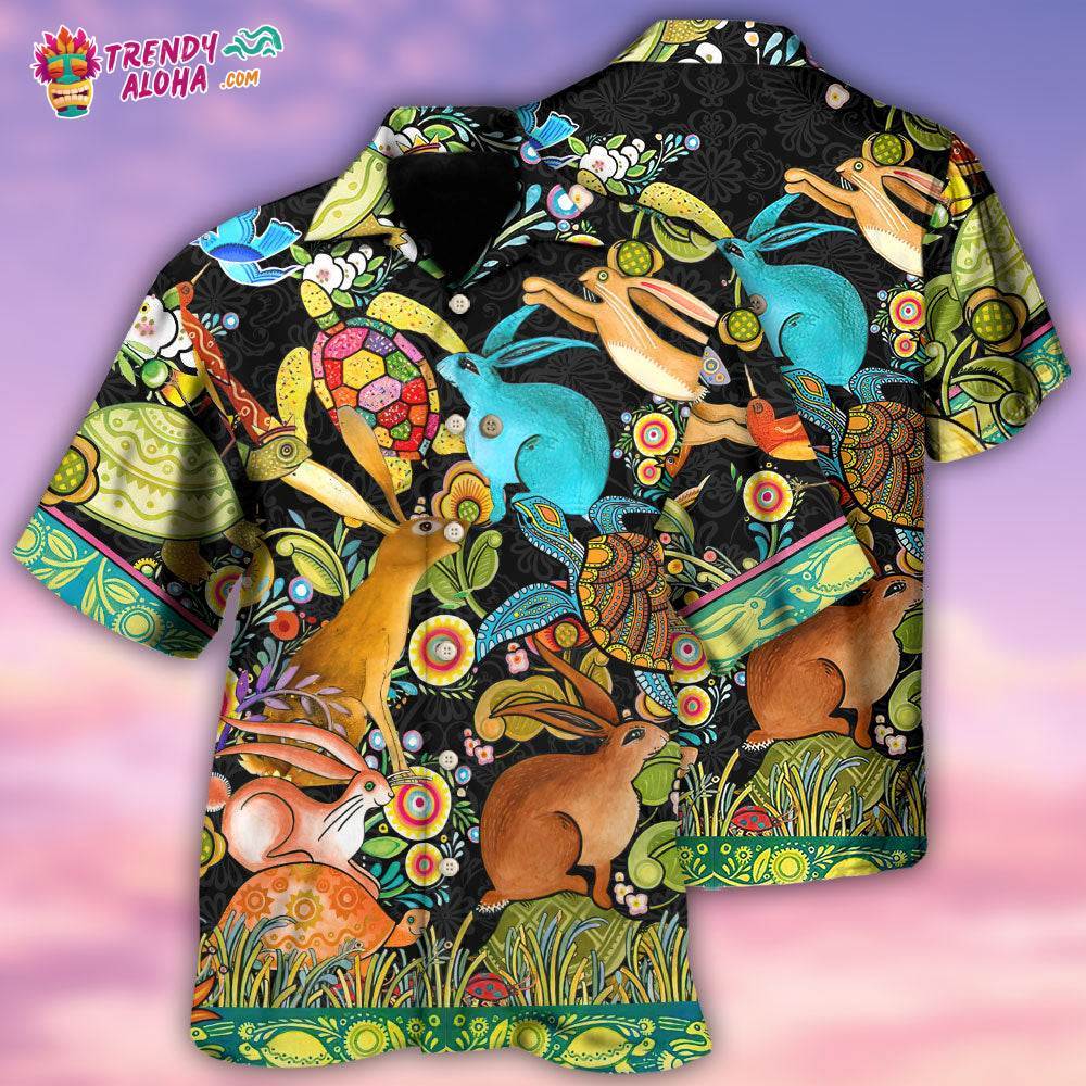 Turtle And Rabbit Slow And Steady Wins The Race Hawaiian Shirt – Trendy Aloha