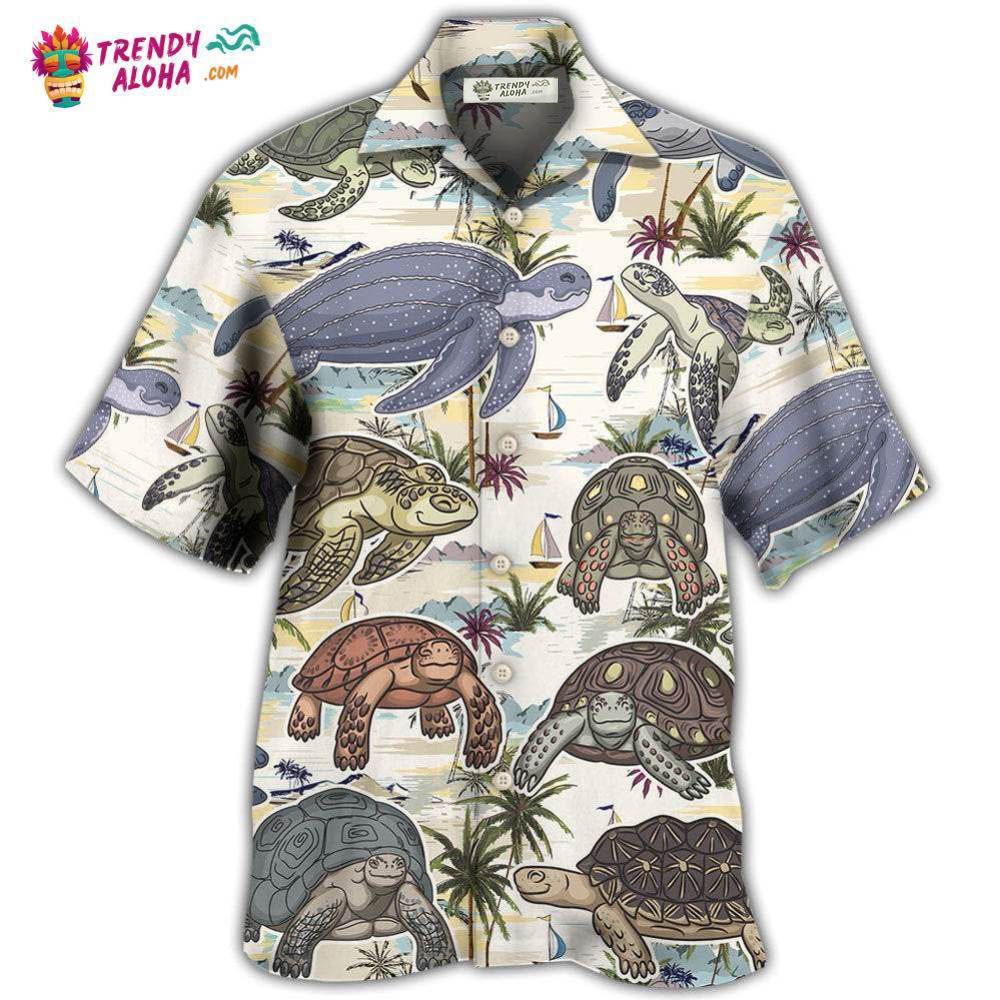 Turtle And Tropical Beach Hawaiian Shirt – Trendy Aloha