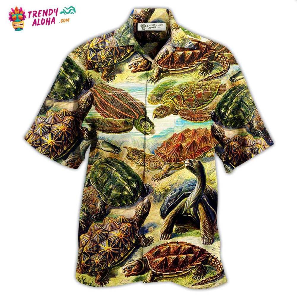 Turtle Be Not Afraid Of Going Slowly Beach Hawaiian Shirt – Trendy Aloha