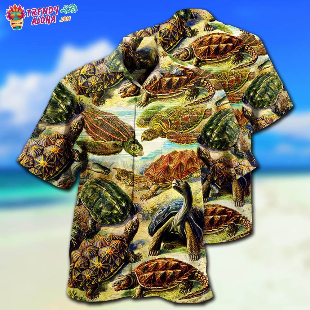 Turtle Be Not Afraid Of Going Slowly Beach Hawaiian Shirt – Trendy Aloha