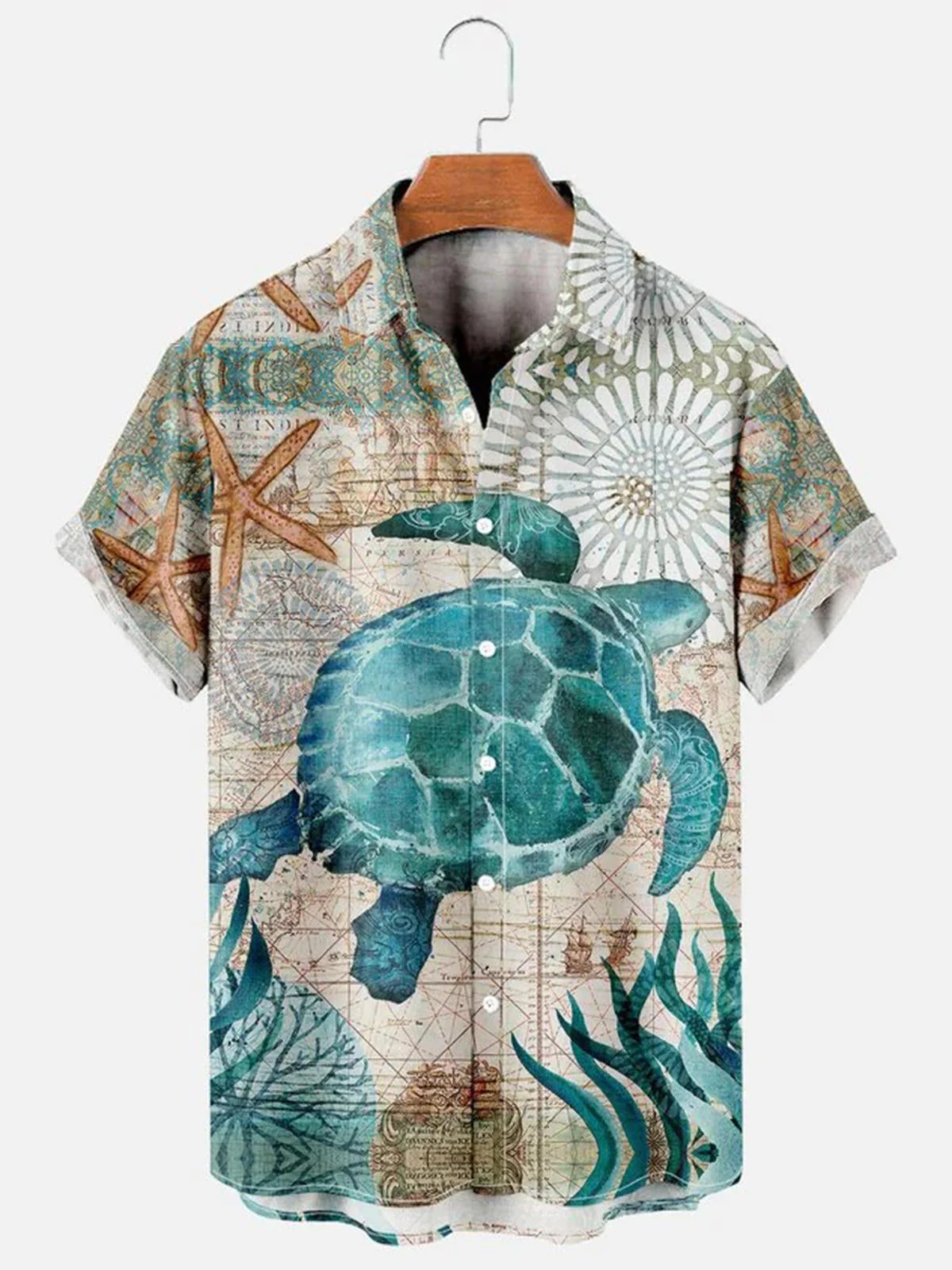 Turtle Casual Men’s Trendy Hawaiian Shirt For Men And Women