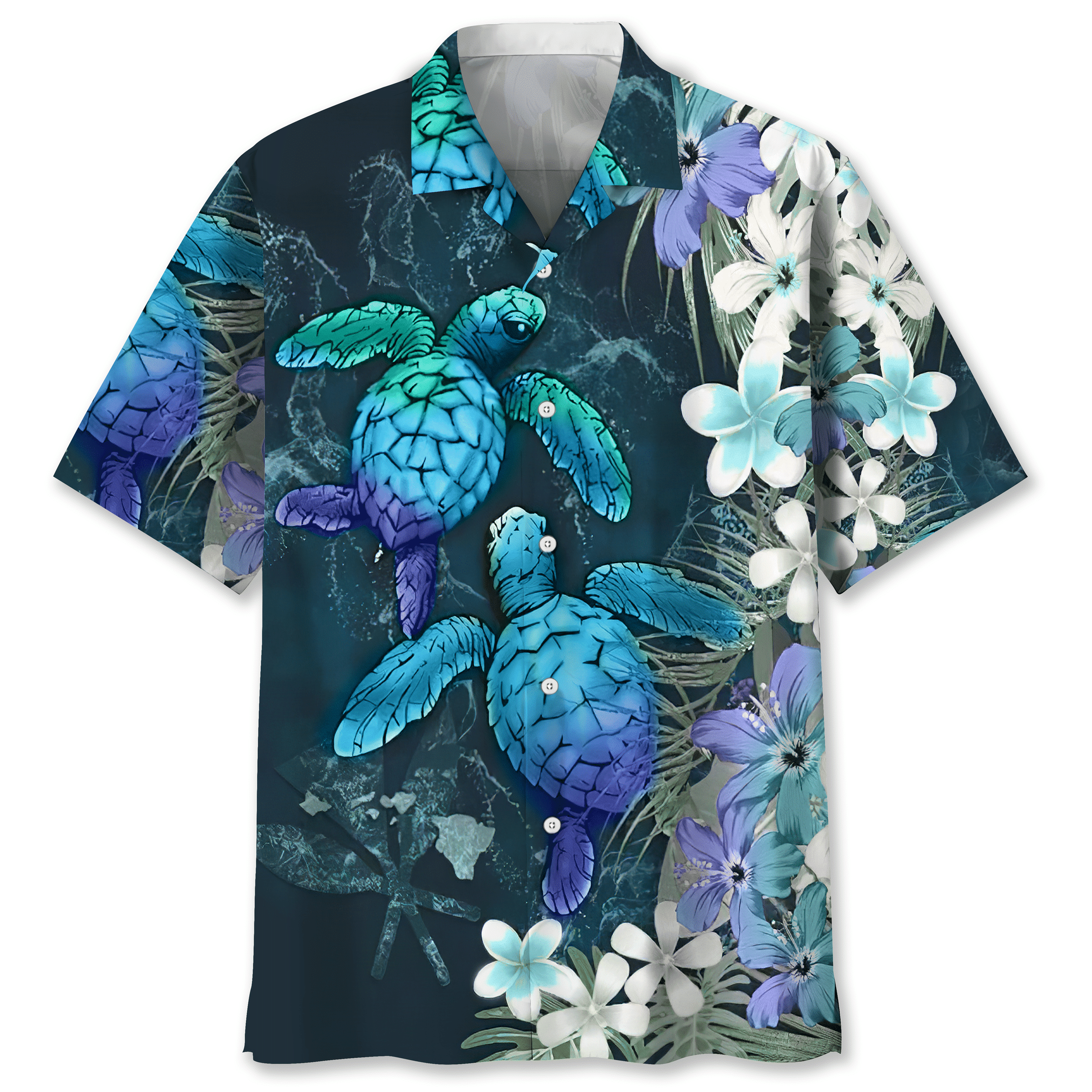 Turtle Flower Trendy Hawaiian Shirt