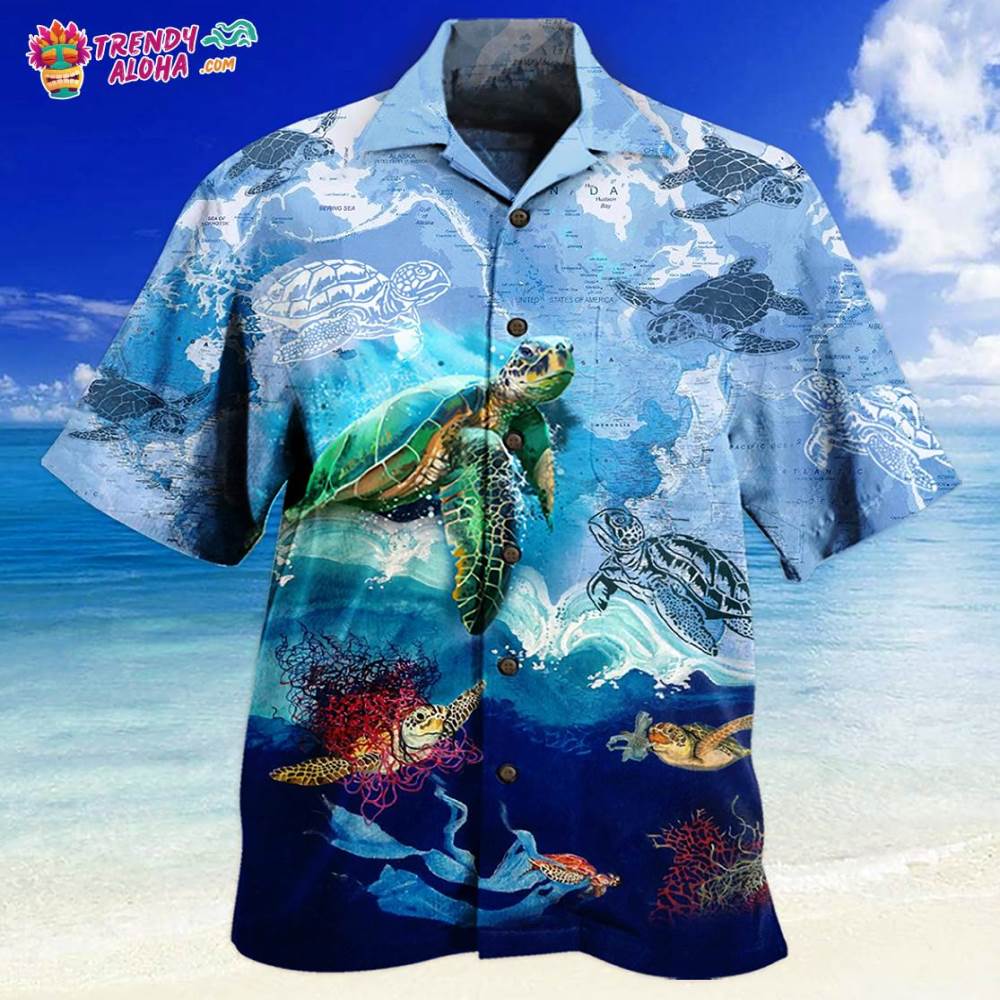 Turtle Go With The Flow Hawaiian Shirt – Trendy Aloha