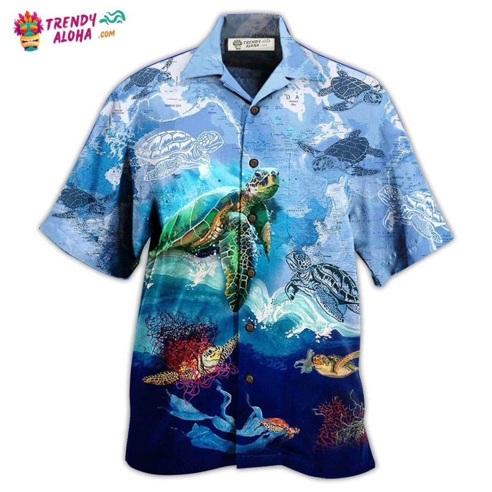 Turtle Go With The Flow Hawaiian Shirt – Trendy Aloha