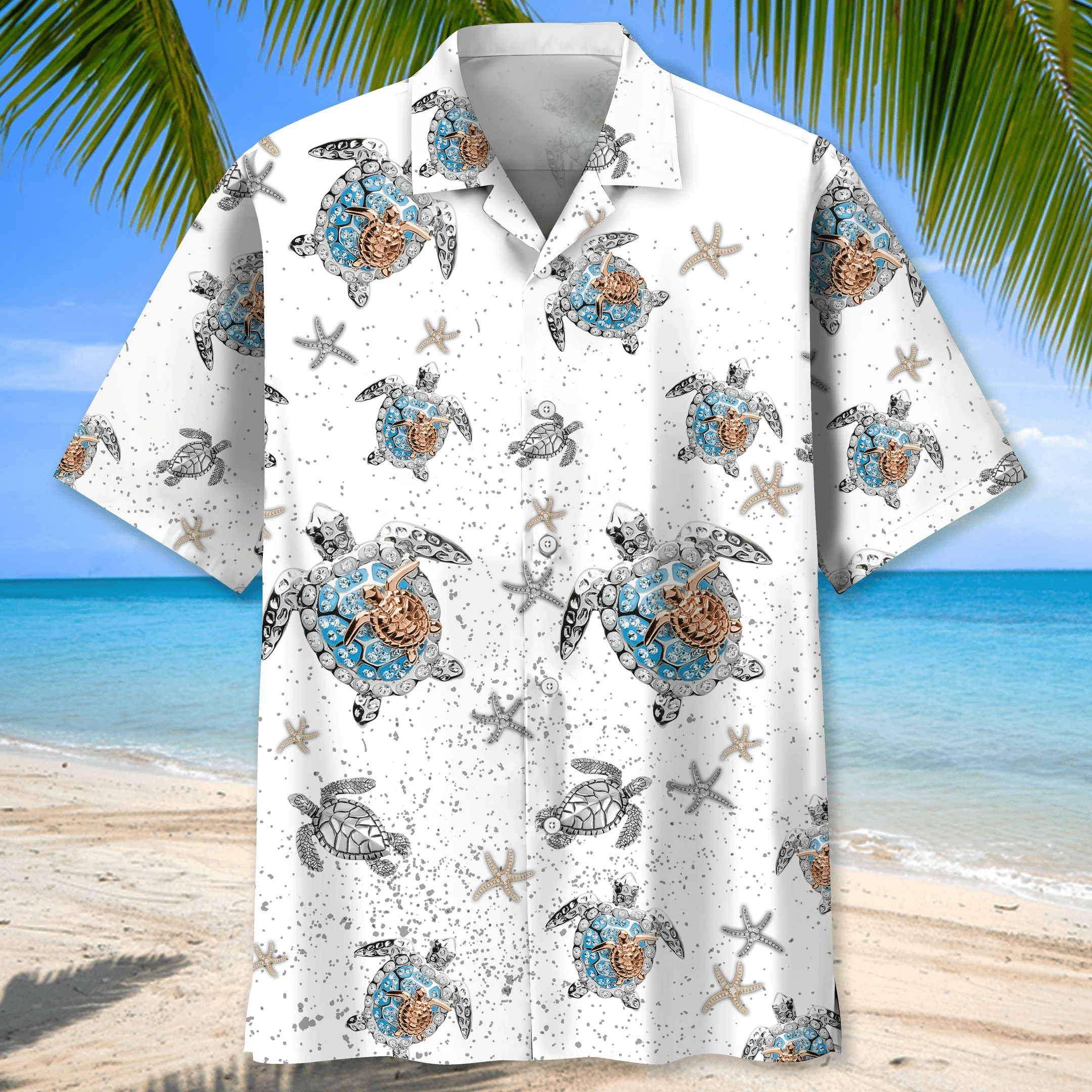 Turtle Hawaiian Beach Shirt, Turtle Lover Trendy Hawaiian Shirt For