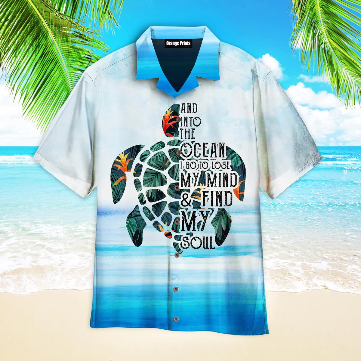 Turtle In The Ocean Trendy Hawaiian Shirt