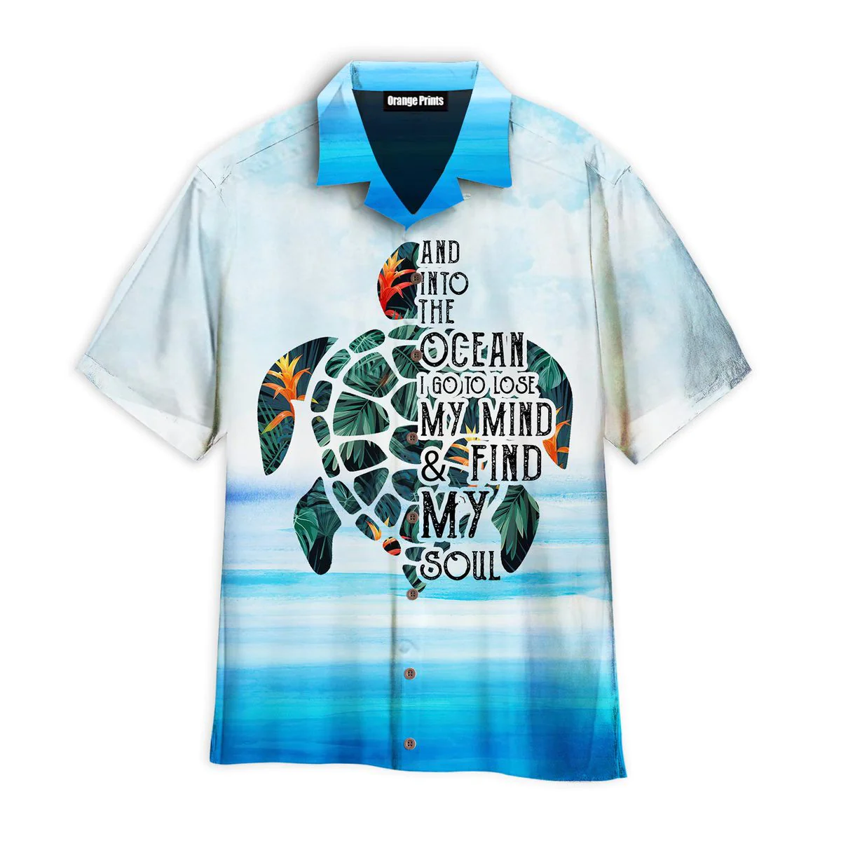 Turtle In The Ocean Trendy Hawaiian Shirt