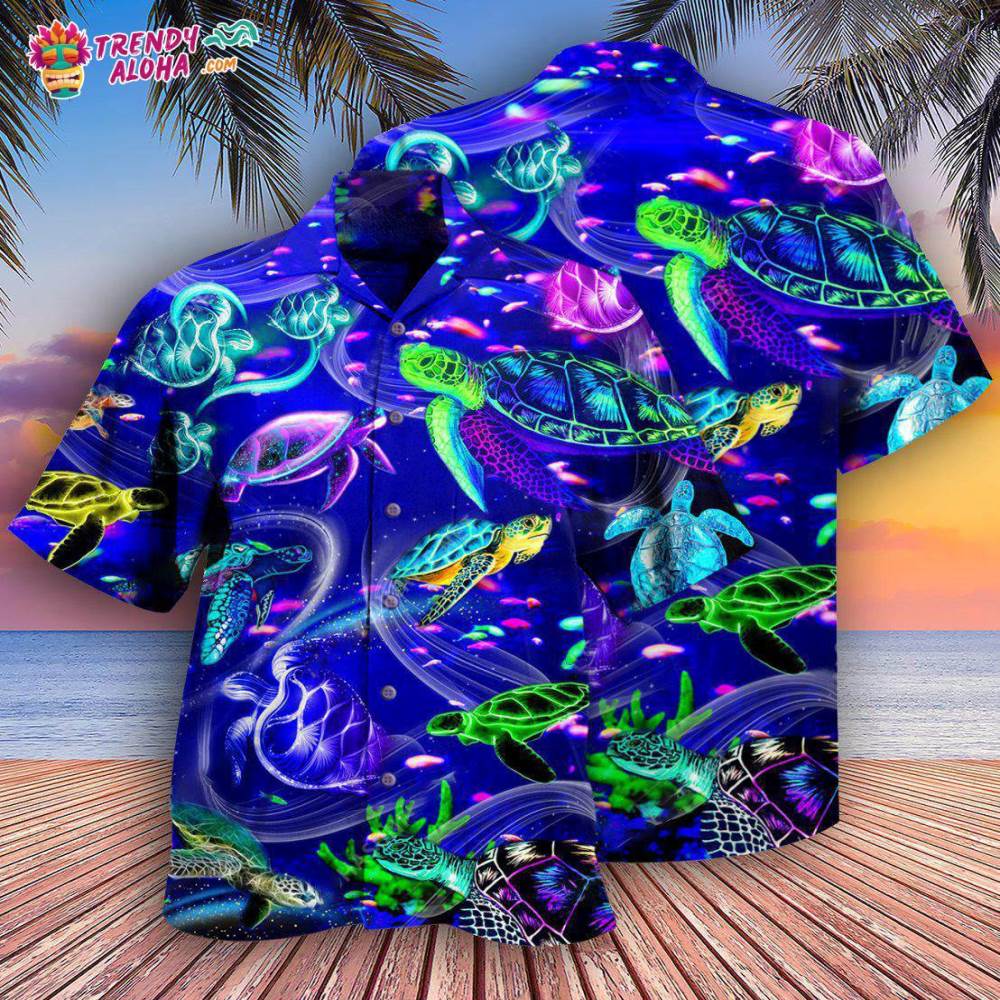 Turtle Life Is Better With A Turtle Blue Ocean Hawaiian Shirt – Trendy Aloha