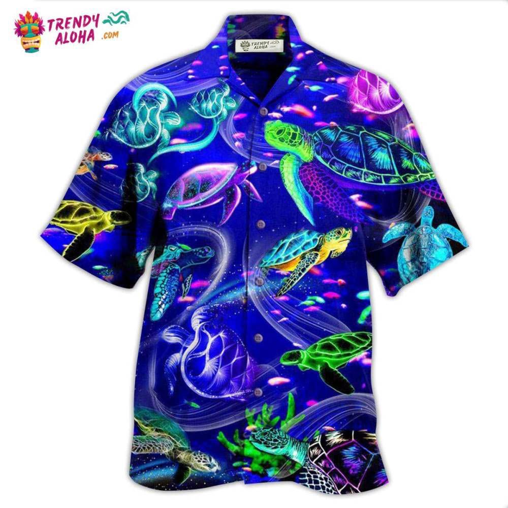 Turtle Life Is Better With A Turtle Blue Ocean Hawaiian Shirt – Trendy Aloha