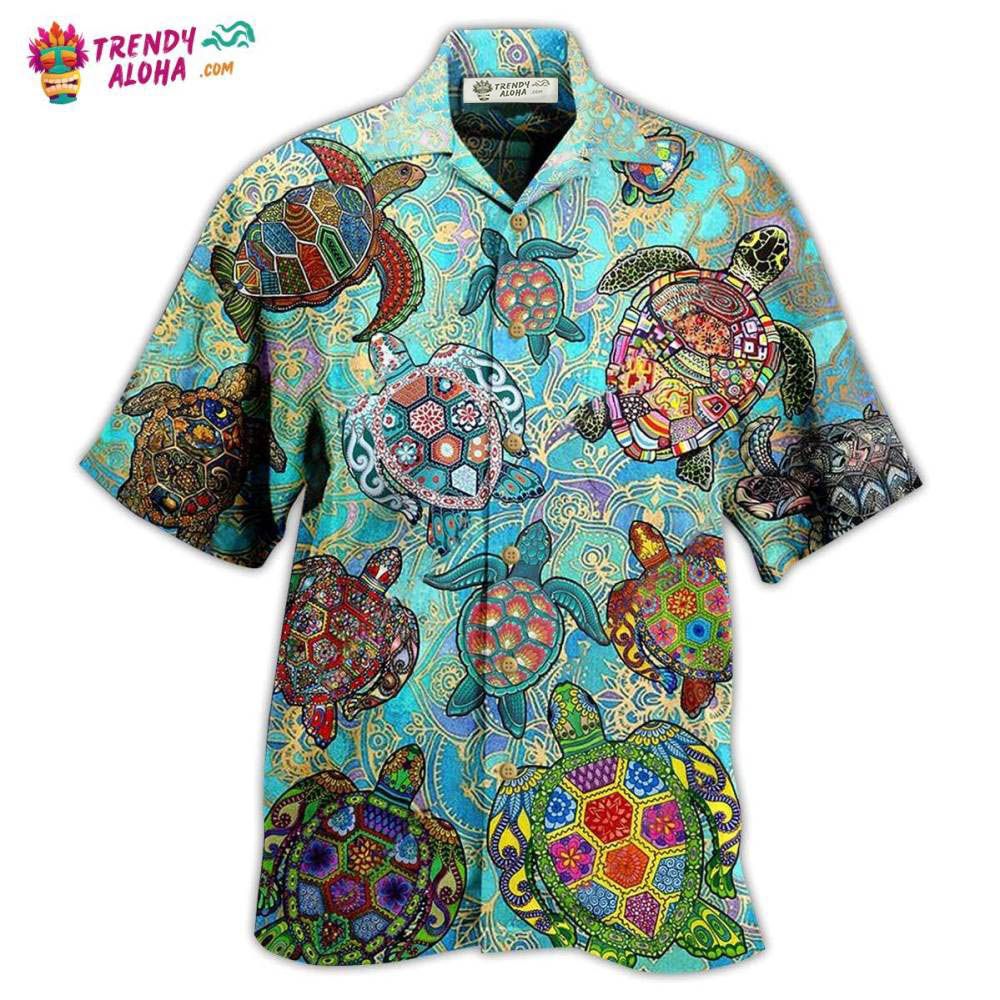 Turtle Love Swimming And Love Ocean Hawaiian Shirt – Trendy Aloha