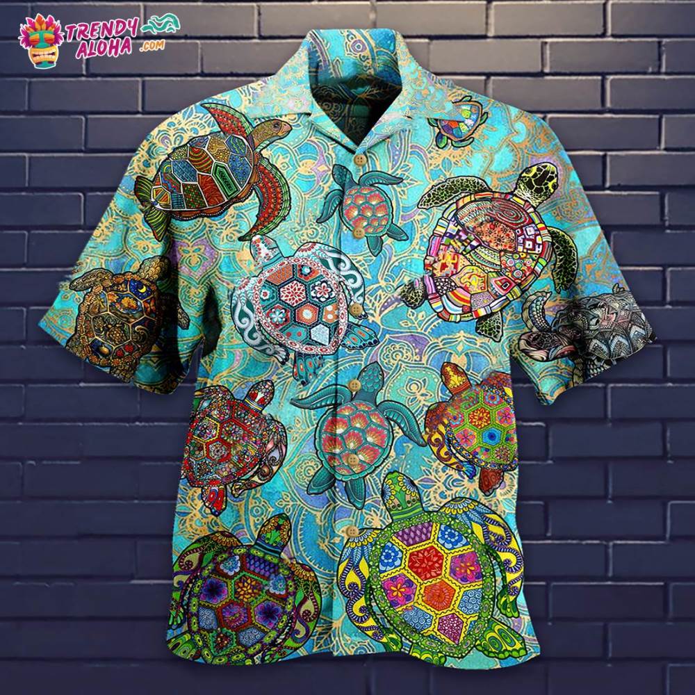 Turtle Love Swimming And Love Ocean Hawaiian Shirt – Trendy Aloha