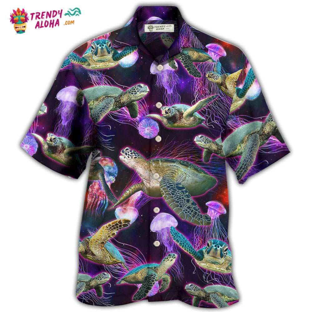 Turtle Neon Sea Art Hawaiian Shirt – Trendy Aloha