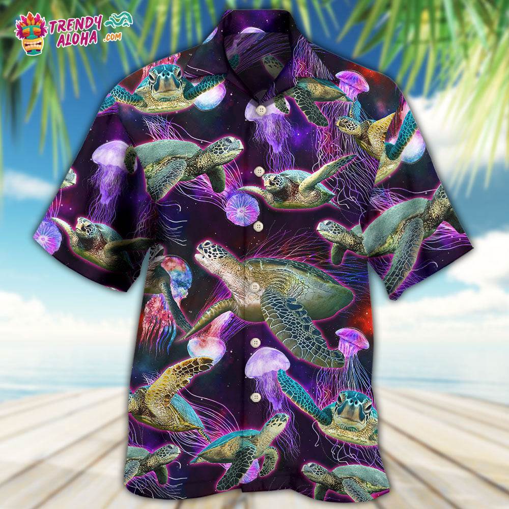 Turtle Neon Sea Art Hawaiian Shirt – Trendy Aloha