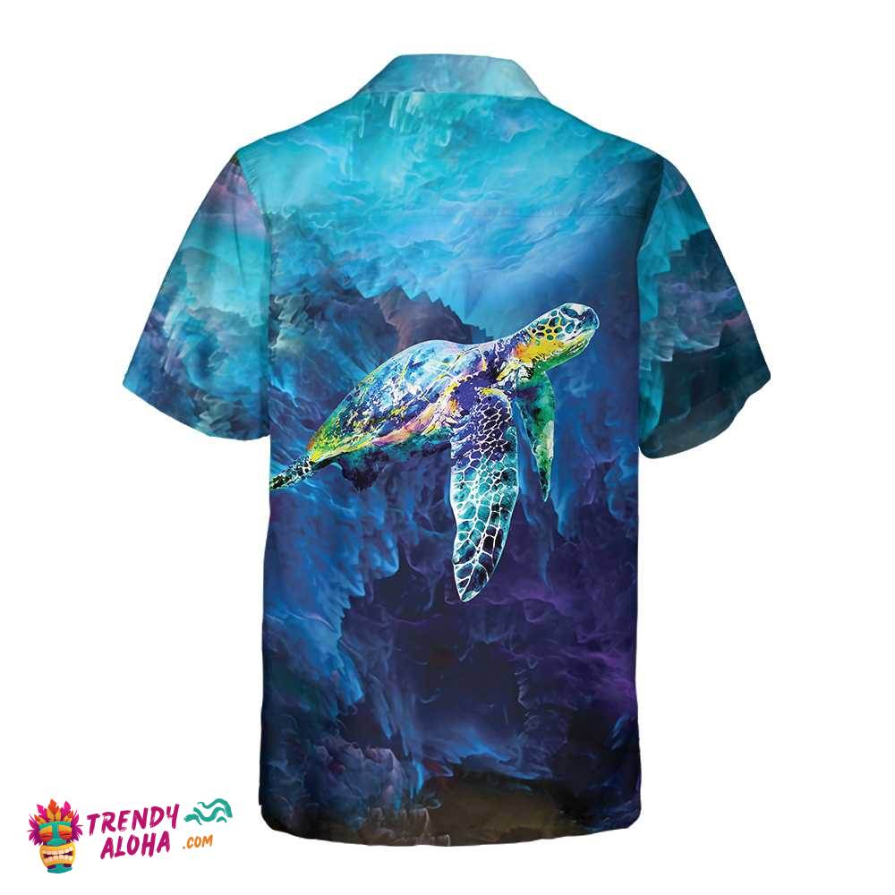 Turtle On Cloud Hawaiian Shirt, Turtle Shirt For Men & Women, Cool Turtle Gift