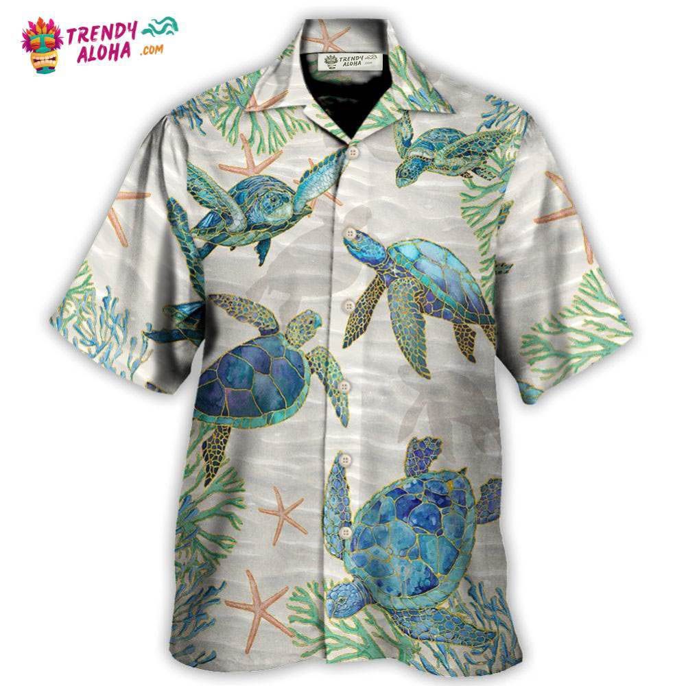 Turtle Peaceful Relaxing Calm Of The Beach And Ship With Sails Hawaiian Shirt – Trendy Aloha