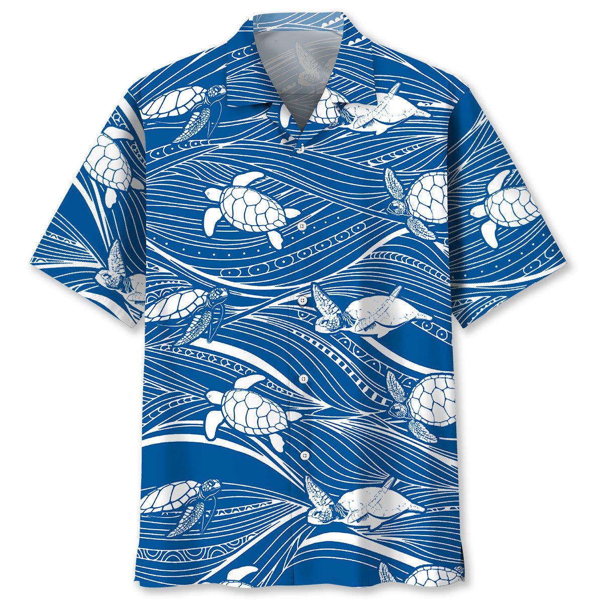 Turtle Wave Pattern Trendy Hawaiian Shirt
