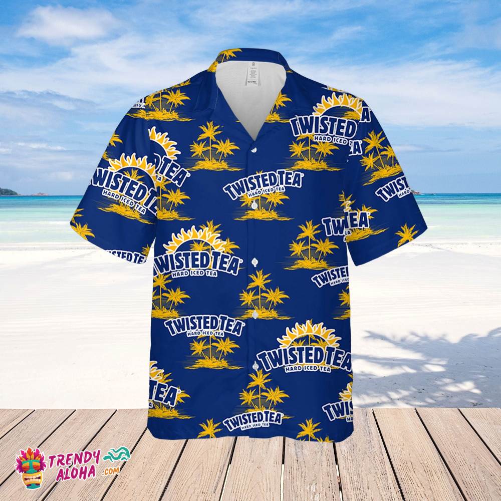 Twisted Tea Hawaiian Coconut Island Pattern Hawaiian Beer Lover Shirt, Classic Flowers Beer Aloha Shirt