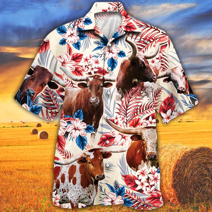 Tx Longhorn Cattle Lovers American Flag Trendy Hawaiian Shirt, Cow Trendy Hawaiian Shirt Vintage Flower, Trendy Hawaiian Shirt Men, Trendy Hawaiian Shirt Women Tx Longhorn Cattle Lovers American Flag Trendy Hawaiian Shirt, Cow Trendy Hawaiian Shirt Vintage Flower, Trendy Hawaiian Shirt Men, Trendy Hawaiian Shirt Women