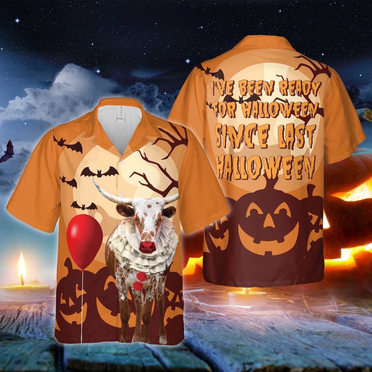 Tx Longhorn Halloween Ready 3D Hawaiian Shirt Unique Print