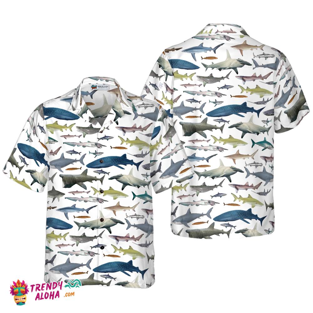 Type Of Sharks Hawaiian Shirt