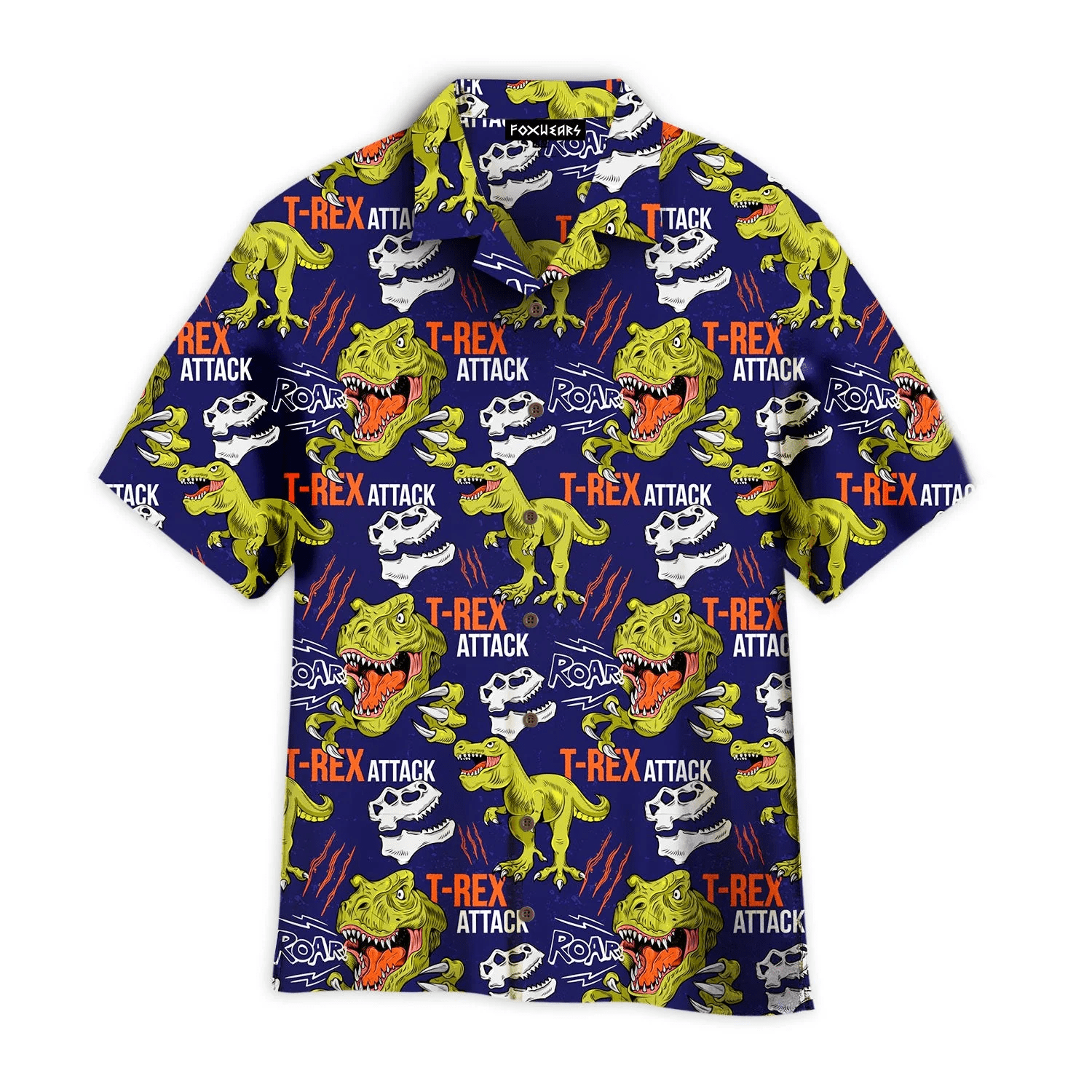 Tyrannosaurus Cool T Rex Aloha Hawaiian Shirts