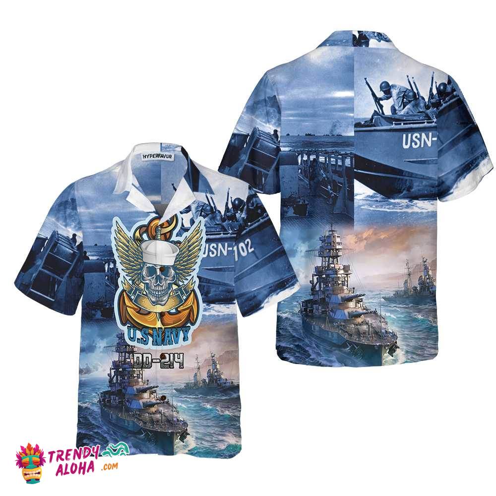 U.S Navy Dd-214 Hawaiian Shirt, Proud Veteran Shirt, Meaningful Gift For Us Navy Veteran