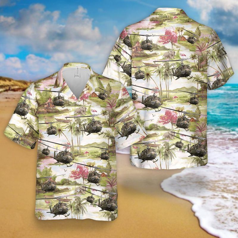 U.S. Army Bell UH-1 Huey Aloha Shirt: Vintage Military Style