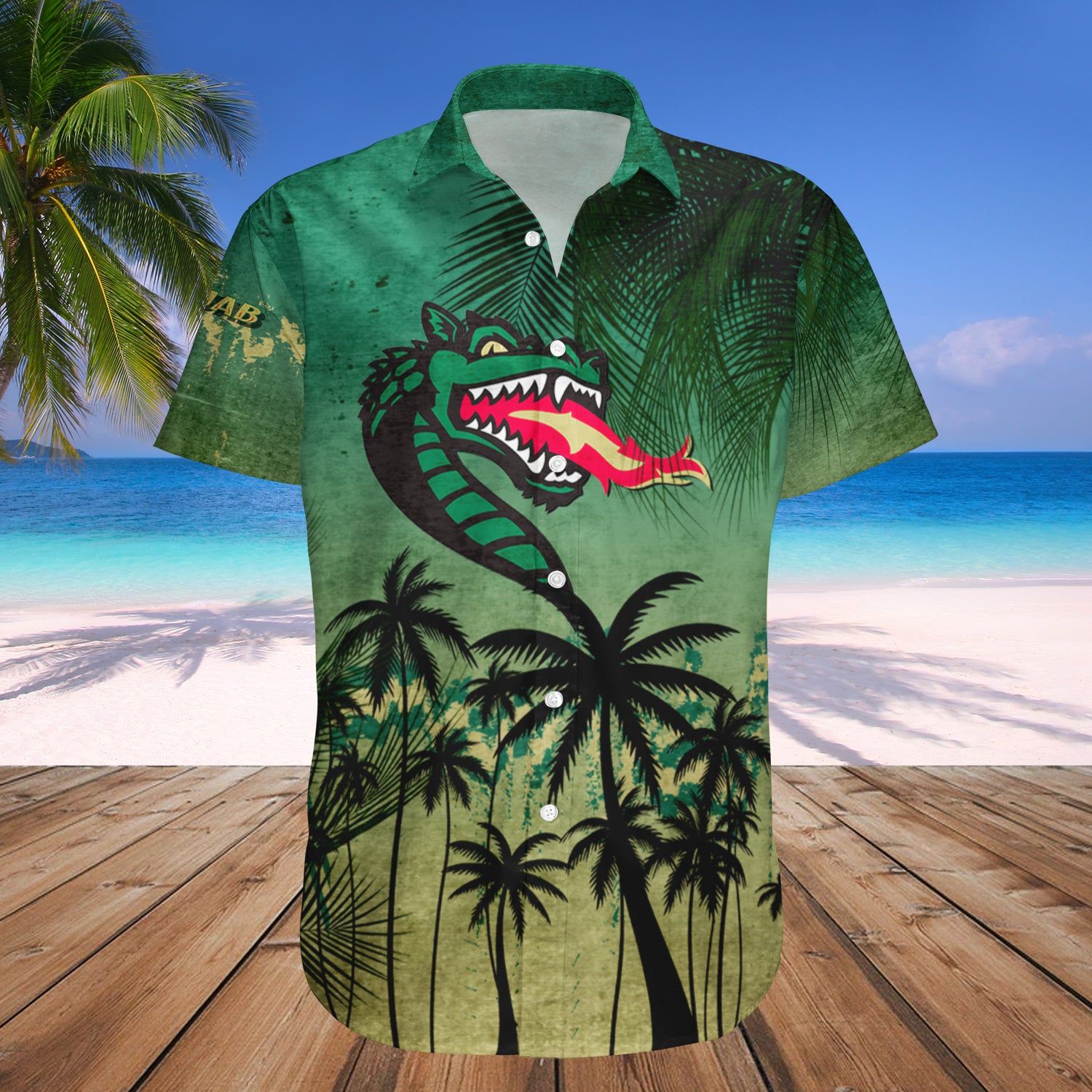 Uab Blazers Hawaii Shirt Coconut Tree Tropical Grunge – NCAA