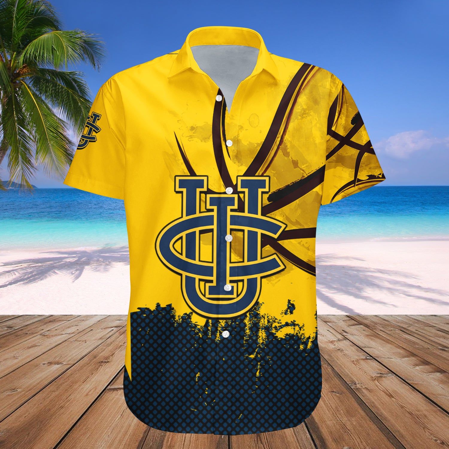 Uc Irvine Anteaters Hawaii Shirt Basketball Net Grunge Pattern – NCAA