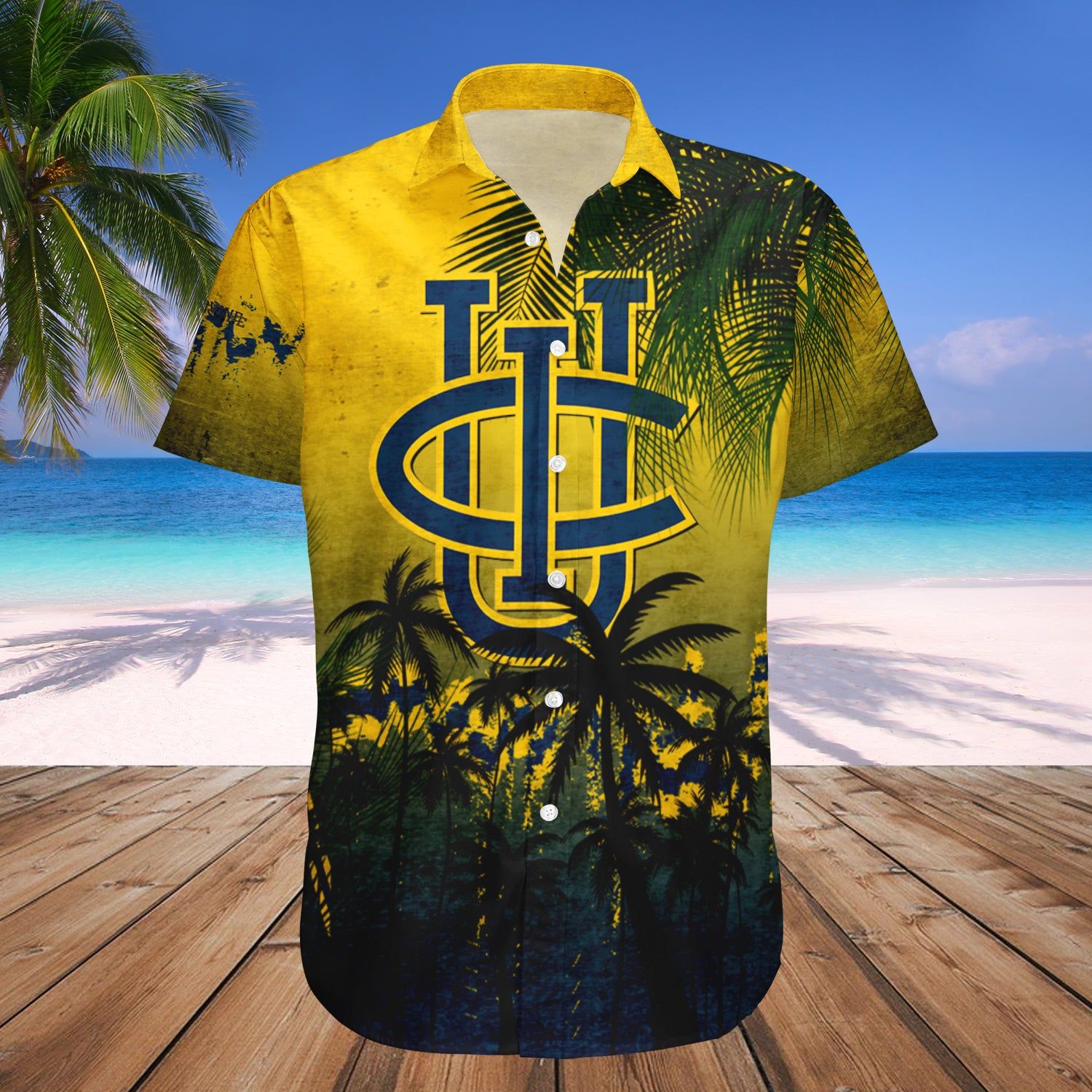 Uc Irvine Anteaters Hawaii Shirt Coconut Tree Tropical Grunge – NCAA