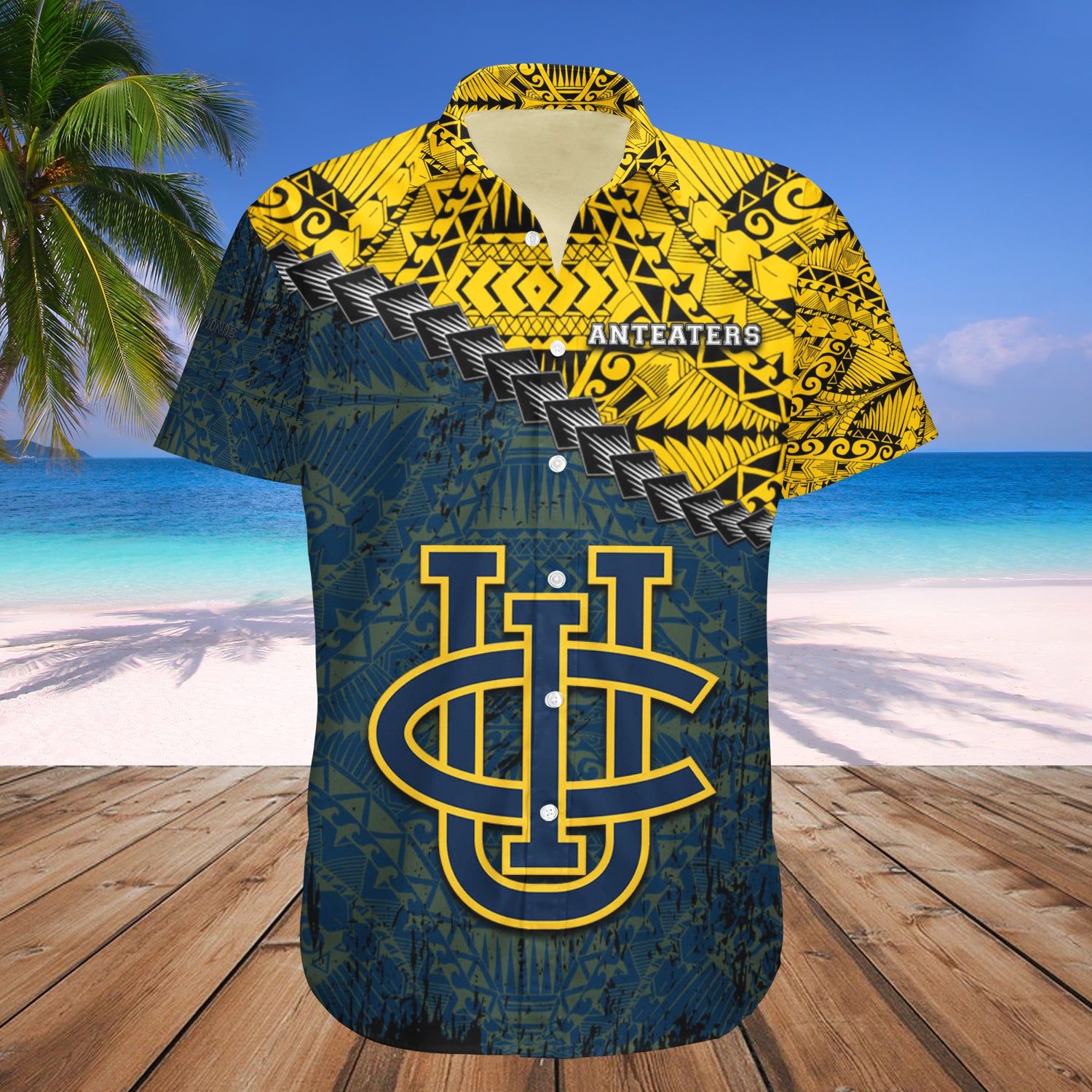 Uc Irvine Anteaters Hawaii Shirt Grunge Polynesian Tattoo – NCAA