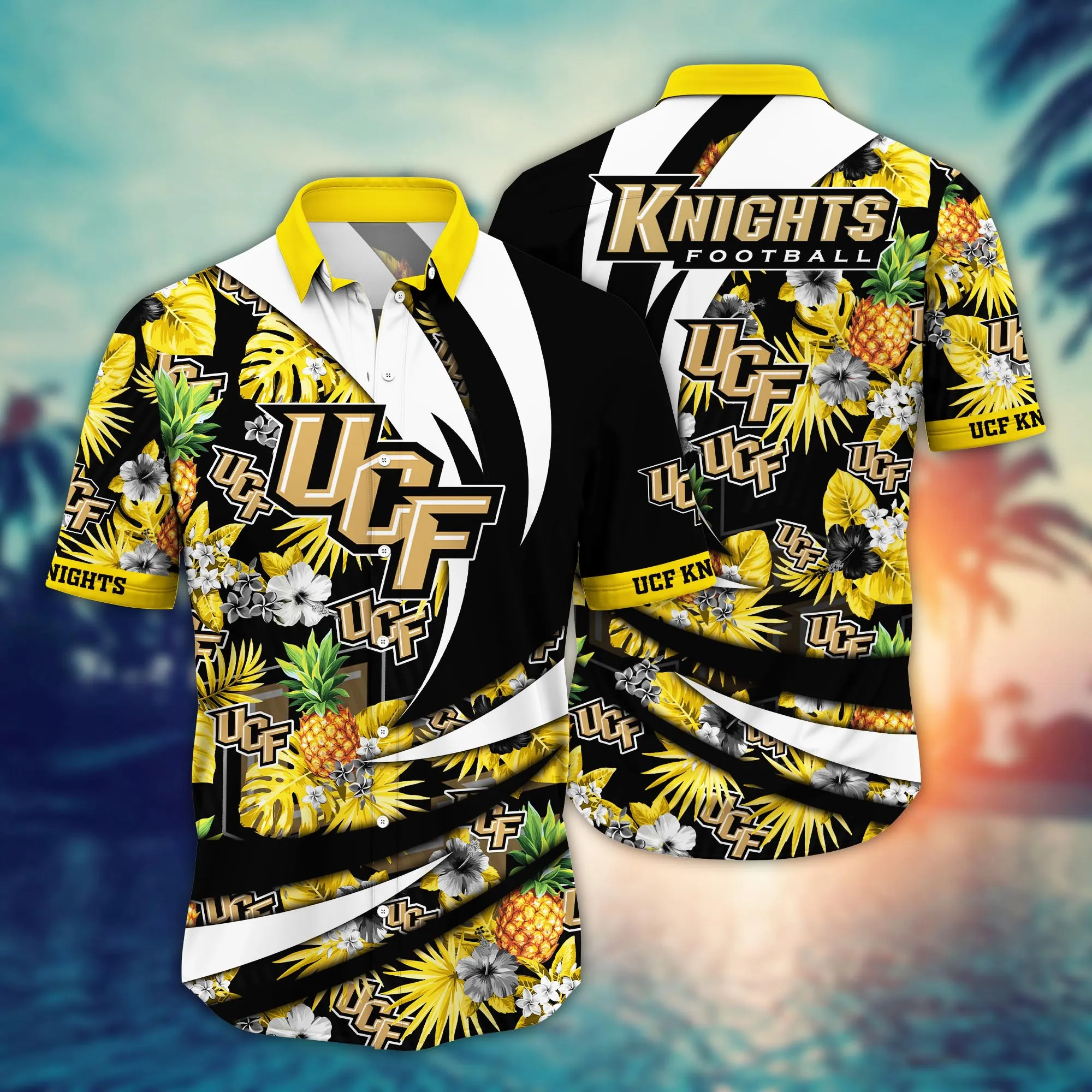 Ucf Knights NCAA Hawaiian Shirt Golden Hour Aloha Shirt Ucf Knights NCAA Hawaiian Shirt Golden Hour Aloha Shirt