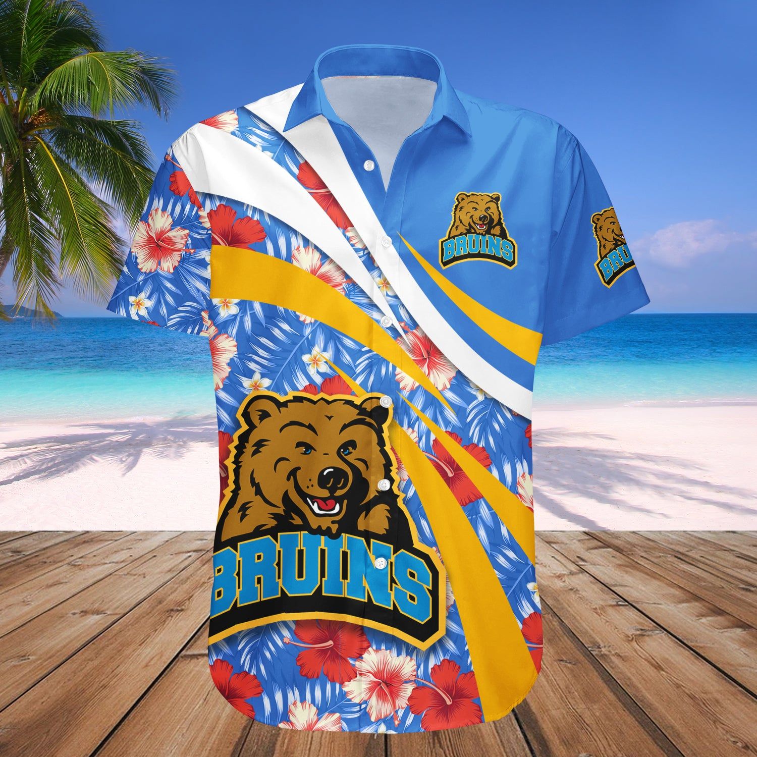 Ucla Bruins Hawaiian Shirt Hibiscus Sport Style Gift For Fans NCAA