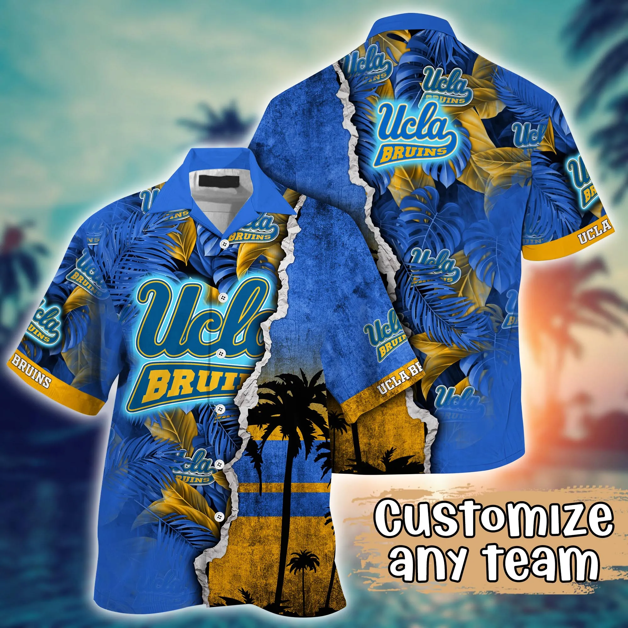 Ucla Bruins NCAA Hawaiian Shirt Custom Flip Flops Aloha Shirt Ucla Bruins NCAA Hawaiian Shirt Custom Flip Flops Aloha Shirt