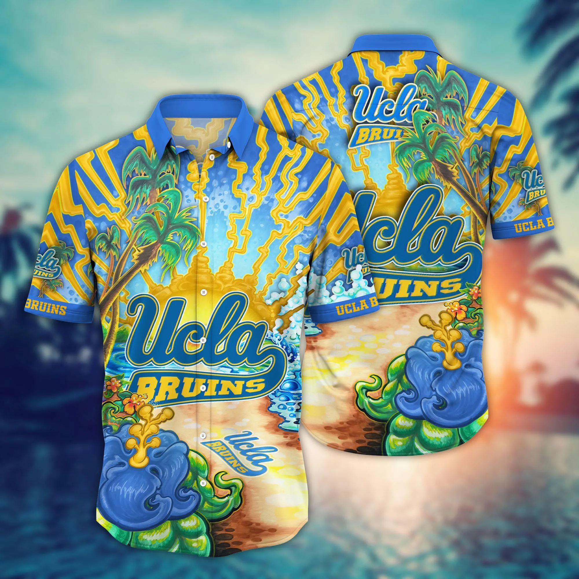 Ucla Bruins NCAA Hawaiian Shirt Sea Shorestime Aloha Shirt Ucla Bruins NCAA Hawaiian Shirt Sea Shorestime Aloha Shirt