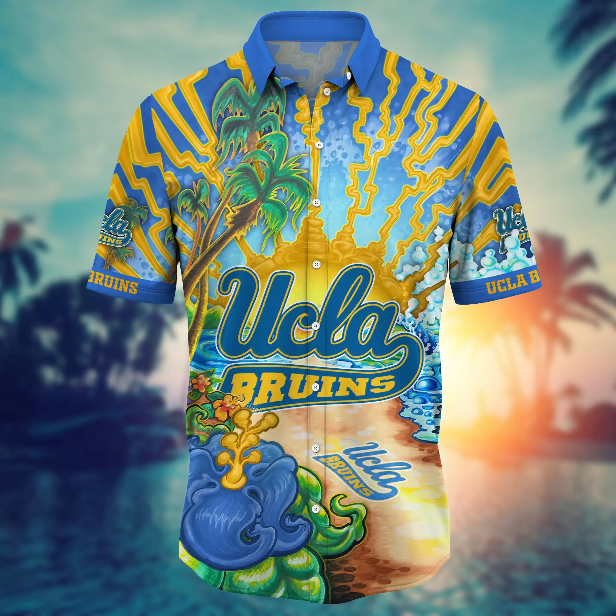 Ucla Bruins NCAA Hawaiian Shirt Sea Shorestime Aloha Shirt