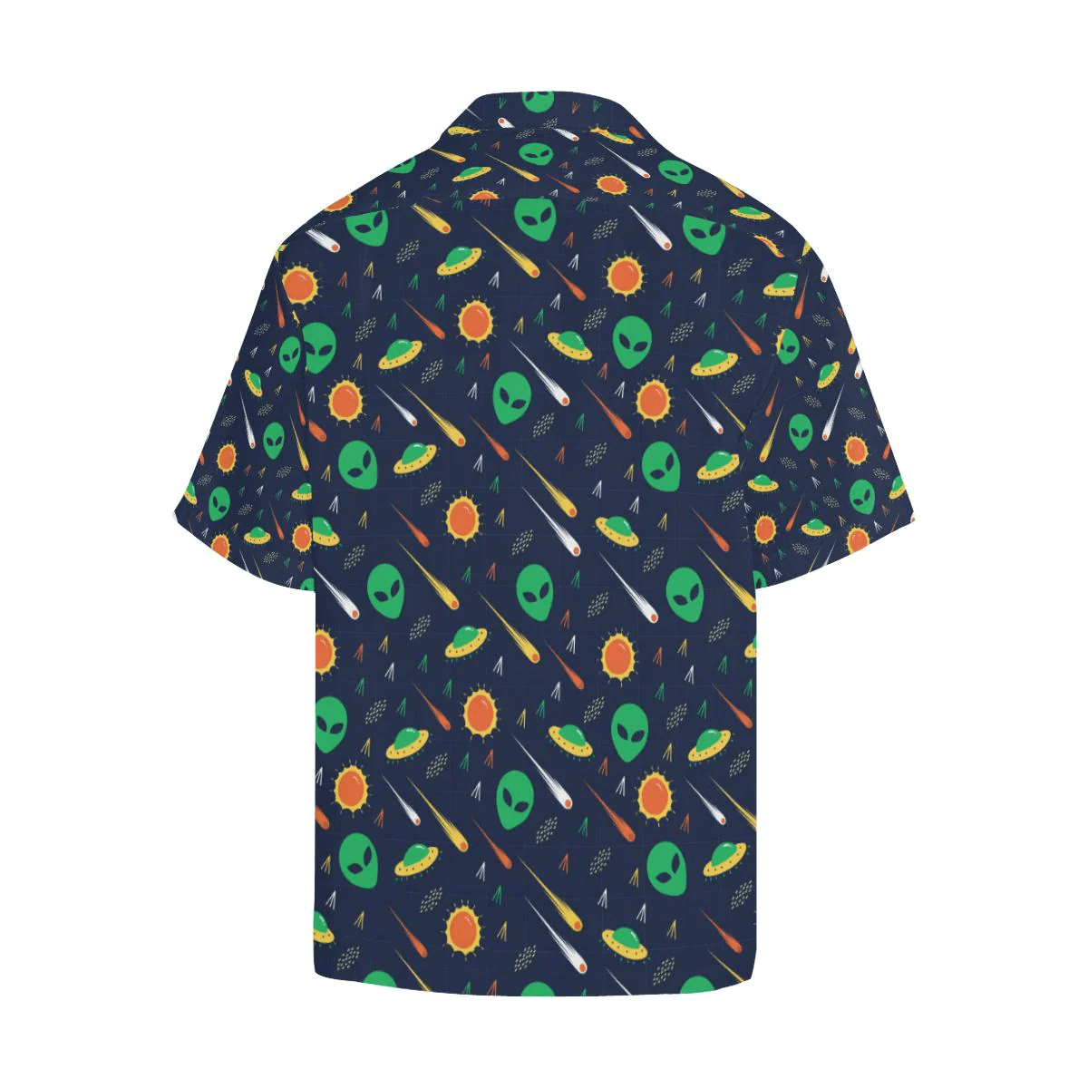 Ufo Alien Trendy Hawaiian Shirt Alien Ufo Comet Pattern Hawaii Shirt Ufo Aloha Shirt