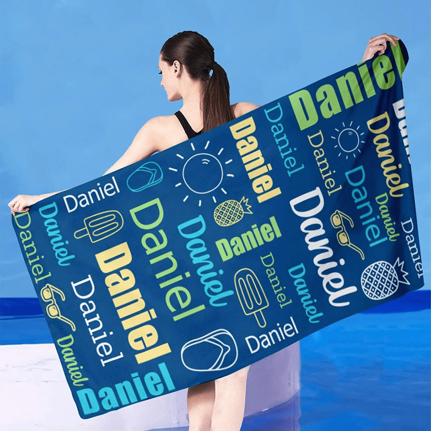 Ultra Soft Personalized Beach Towels Absorbent Multipurpose Towel All