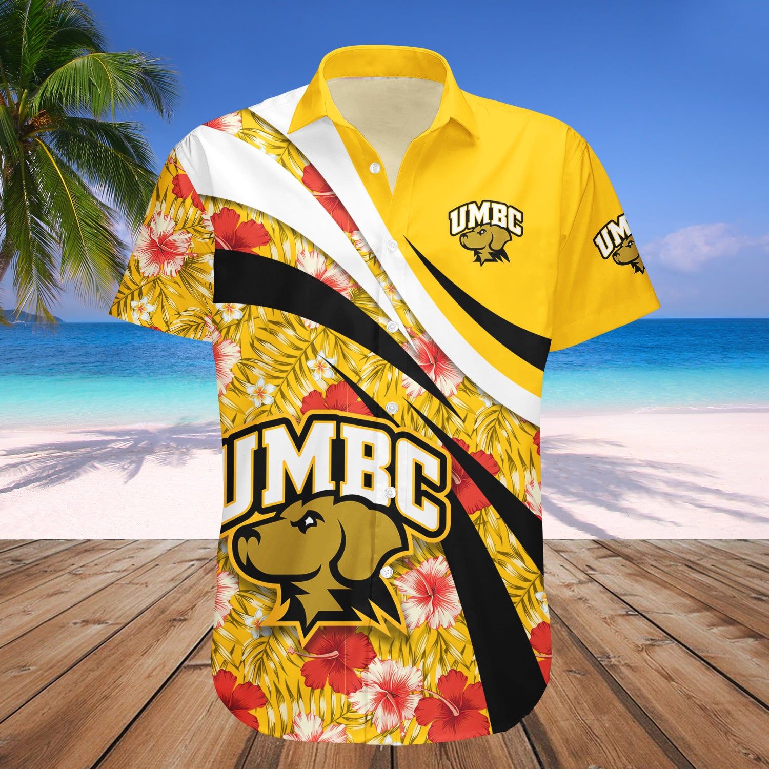 Umbc Retrievers Hawaii Shirt Hibiscus Sport Style – NCAA