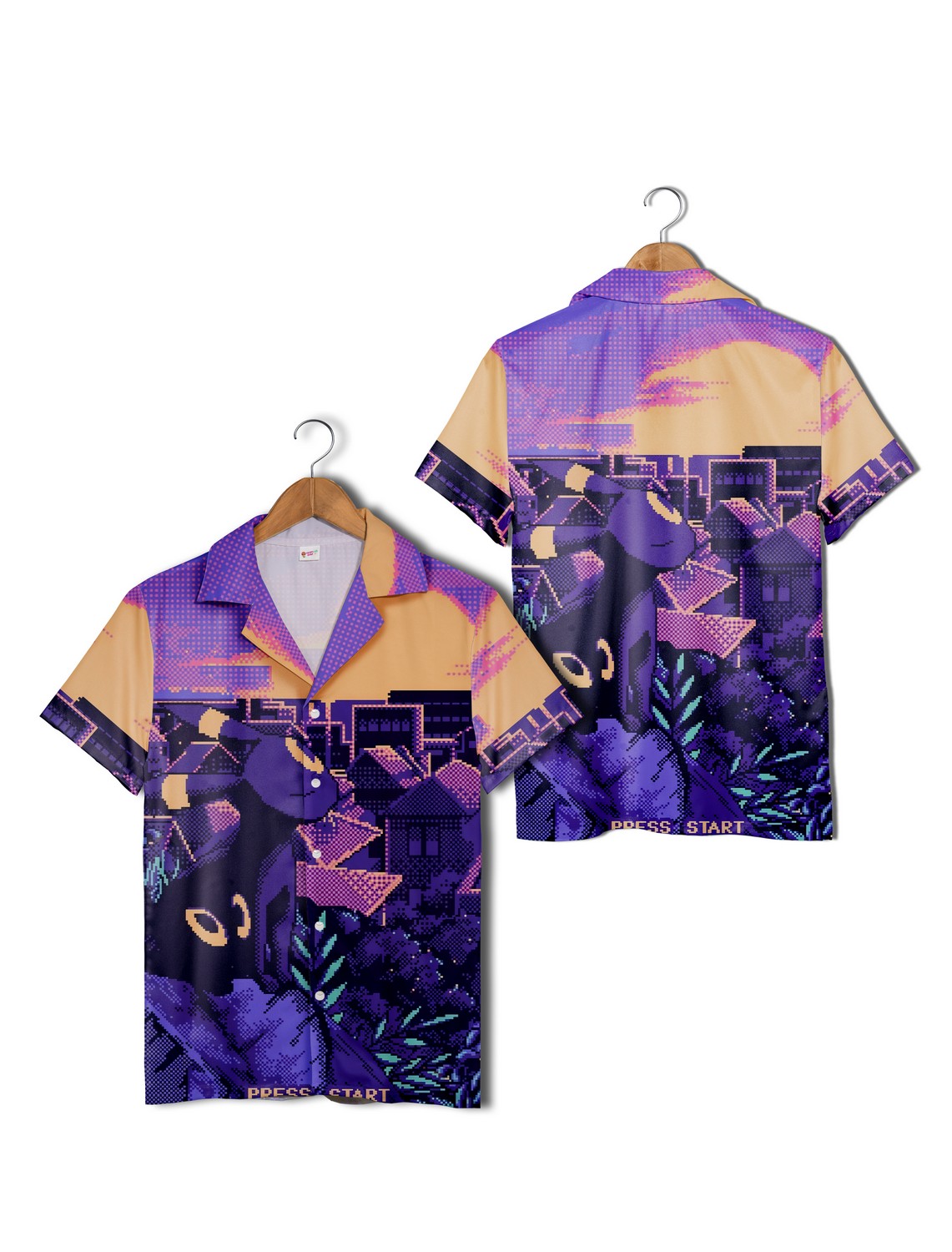 Umbreon Deep Black Purple Background Pokemon Hawaiian Shirt