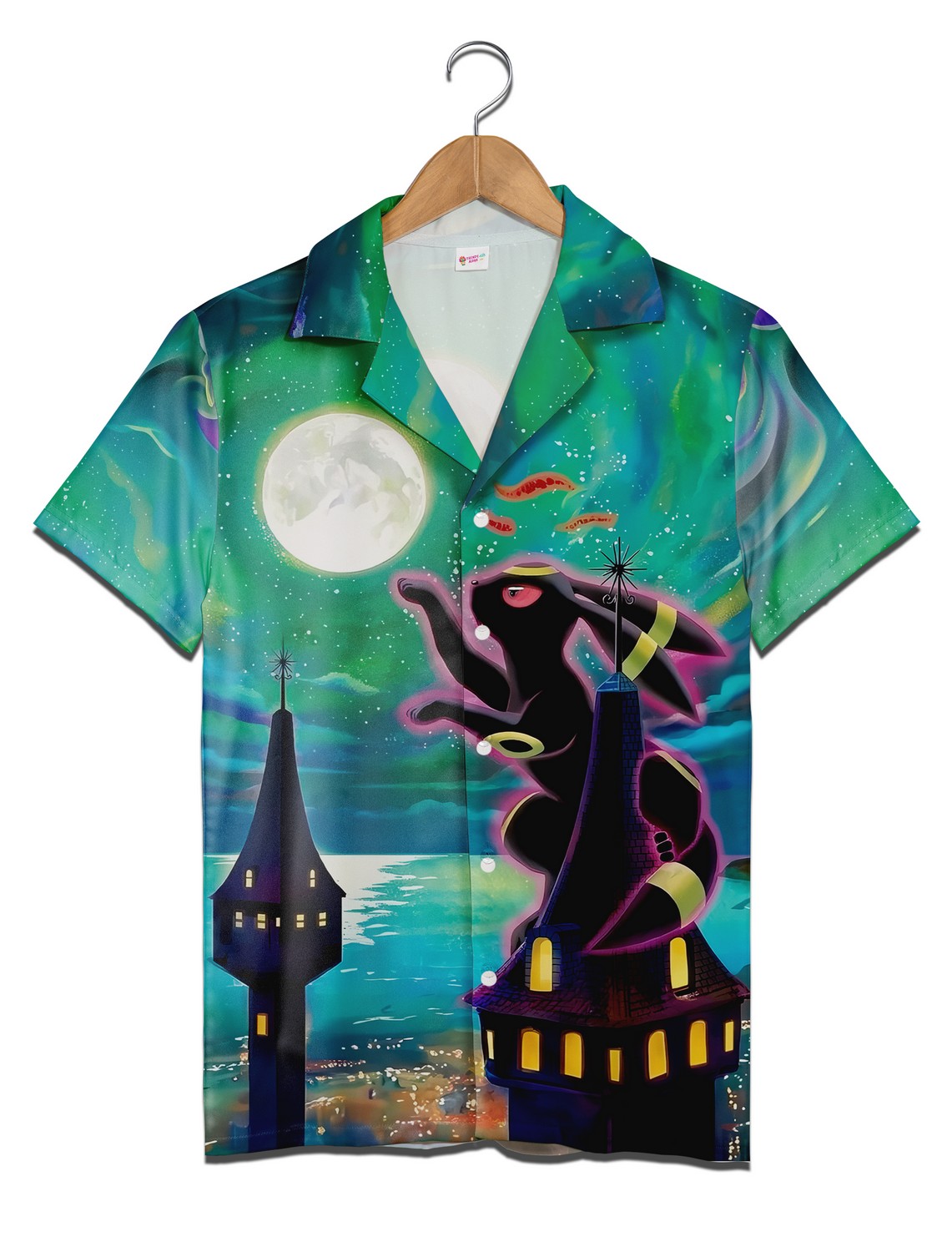 Umbreon Shiny 3D Pokemon Hawaiian Shirt Summer Beach Shirt Umbreon Shiny 3D Pokemon Hawaiian Shirt Summer Beach Shirt