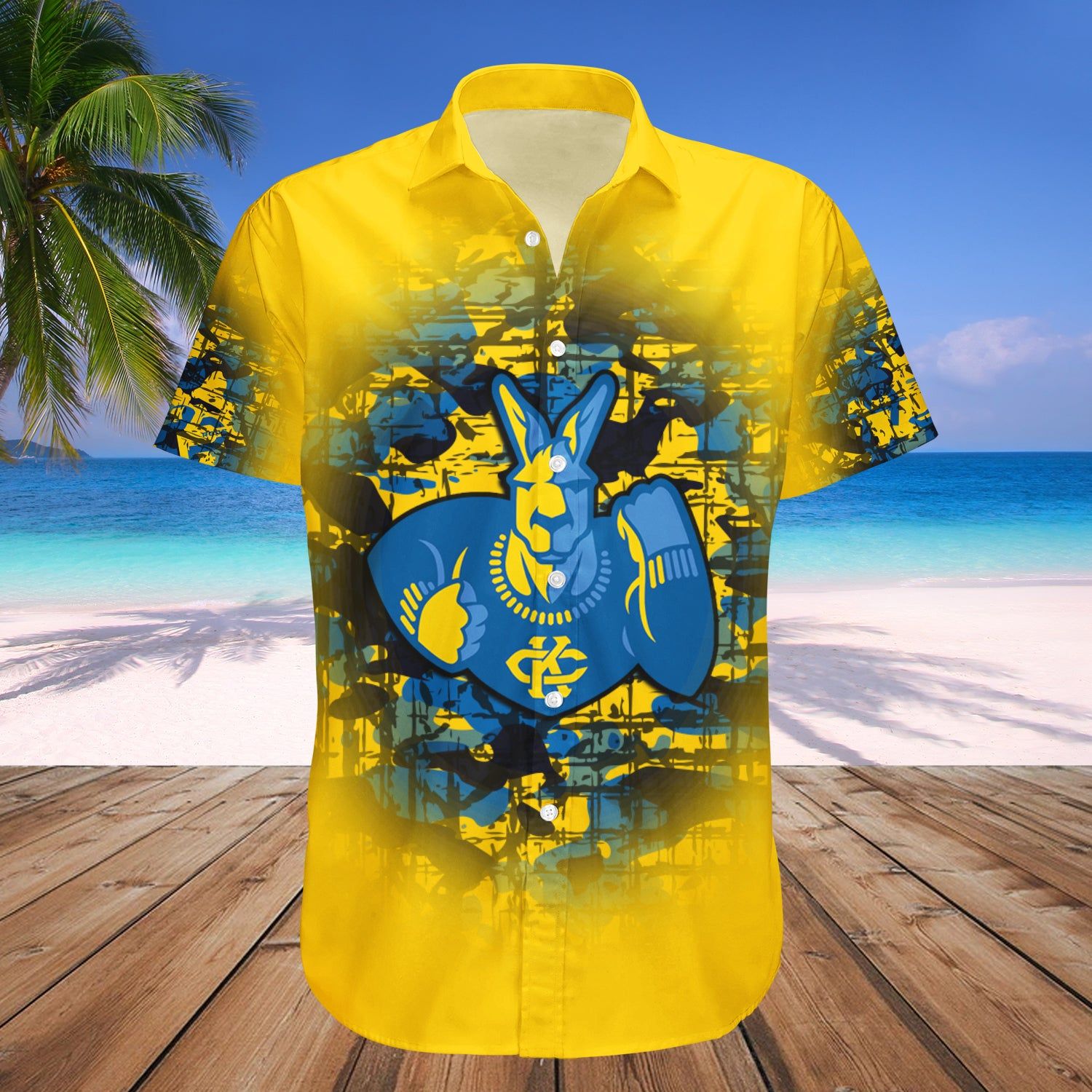 Umkc Kangaroos Hawaii Shirt Camouflage Vintage – NCAA