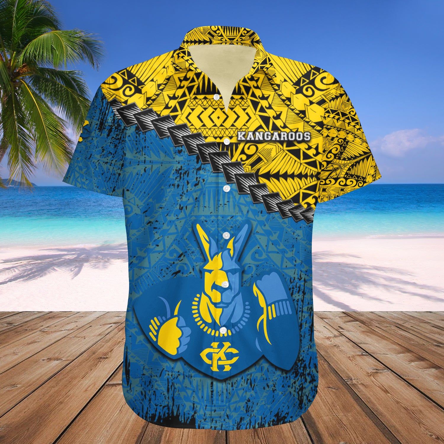 Umkc Kangaroos Hawaii Shirt Grunge Polynesian Tattoo – NCAA