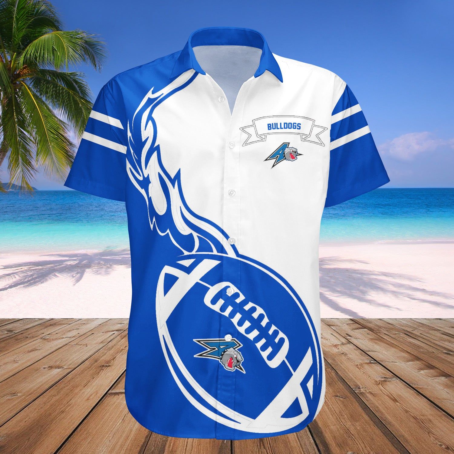 Unc Asheville Bulldogs Hawaii Shirt Flame Ball – NCAA